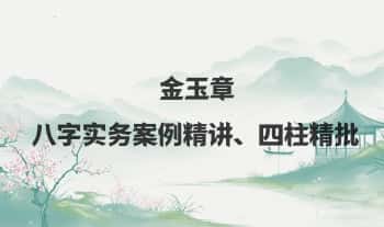金玉章【八字实务案例精讲、四柱精批】28集 35个音频