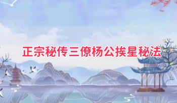 【正宗秘传三僚杨公挨星秘法】16集视频课+教材