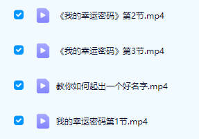 【RY22510】童坤元~我的幸运密码 4集视频