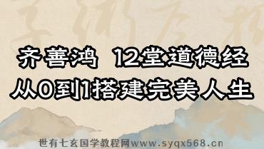 齐善鸿 12堂道德经，从0到1搭建“完美人生” 14节 视频+音频