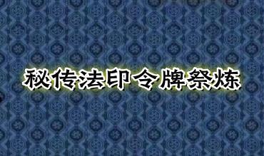 道家令牌《秘传法印令牌祭炼》 PDF格式