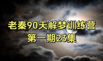 老秦90天解梦训练营第一期23集视频课