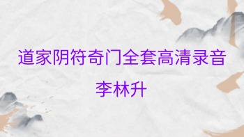 李林升 道家阴符奇门全套高清录音19集20个小时+手写教材201页