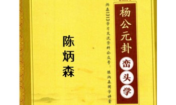 陈炳森《杨公风水元卦峦头学》387页.PDF电子版