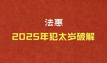 法惠 2025年犯太岁破解,视频+文档