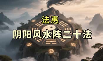 法惠【阴阳风水阵二十法】视频+课件