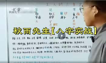 秋雨先生【八字实战】都能学会 不懂就问我 36集视频课