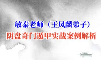 敏泰老师【阴盘奇门遁甲实战案例解析】视频课23集