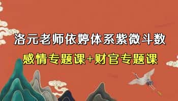 洛元老师【依婷体系紫微斗数2套】感情专题+财官专题