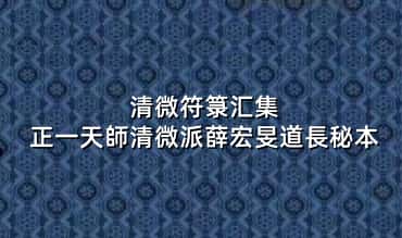 清微符箓汇集（正一天師清微派薛宏旻道長秘本）90筒子页.PDF电子版