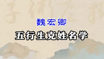 魏宏卿【五行生克姓名学】视频课3集