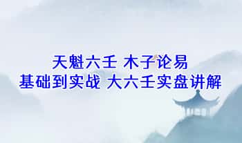 天魁六壬 木子论易【基础到实战 大六壬实盘讲解】视频49集
