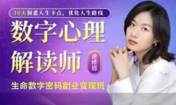 尹欣【生命数字密码副业变现班】中级+高级 30集视频+课件