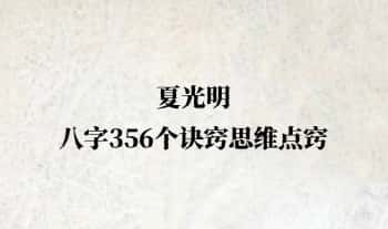 夏光明《八字356个诀窍思维点窍》85页.PDF电子版