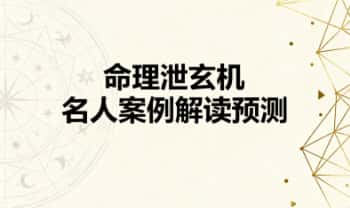 《命理泄玄机名人案例解读预测》54页.PDF电子版