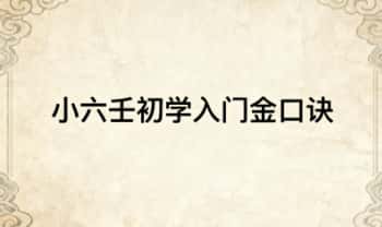 肖渤森【小六壬初学入门金口诀】视频课程