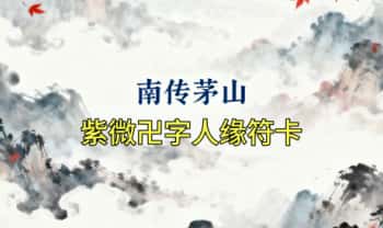 青月《南传茅山-紫微卍字人缘符卡》视频教程+课件