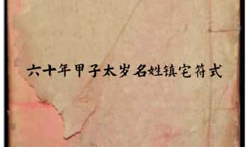 程高元《六十年甲子太岁名姓镇宅符式》手抄传符咒17页.PDF电子版