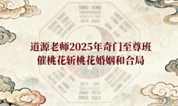 道源老师 2025年阴盘奇门至尊班《催桃花斩桃花婚姻和合局》视频31集
