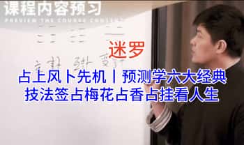迷罗《占上风卜先机丨预测学六大经典技法签占梅花占香占挂看人生》视频28集