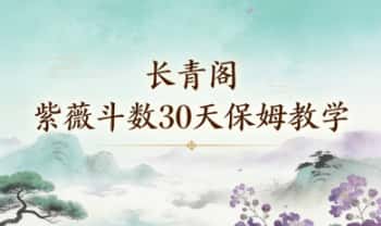 长青阁《紫薇斗数30天入门精要》保姆教学-初级班视频课29集
