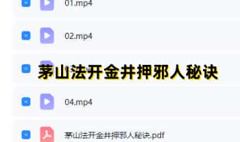 《茅山法开金井押邪人秘诀》视频+课件