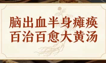 秘方《脑出血半身瘫痪百治百愈大黄汤》电子文档