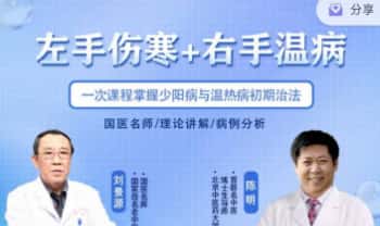 刘景源【左手伤寒+右手温病】伤寒少阳与温热病初期治法全18讲视频课