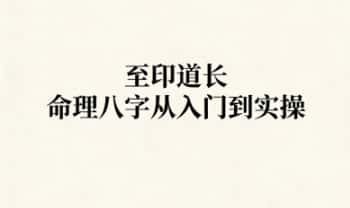 至印道长《命理八字从入门到实操》视频课25集