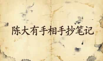 陈鼎龙之子陈大有《手相手抄笔记》32页.PDF电子版