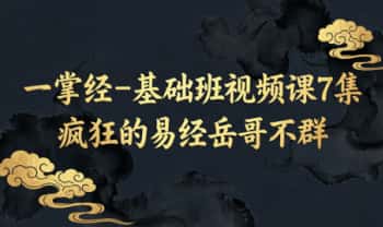 疯狂的易经岳哥不群《一掌经-基础班》掌中经典 7集视频课