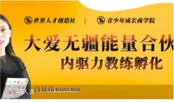 白钰玮 为孩子赋能《内驱力能量导师百万密训大课》视频课16集