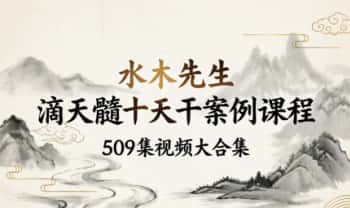 水木先生《滴天髓十天干案例课程》509集视频大合集