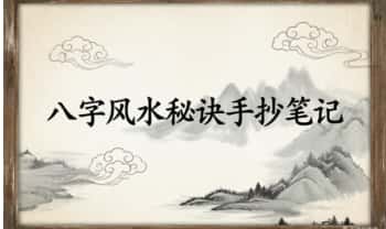 《八字风水秘诀手抄笔记》138页.PDF电子版
