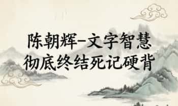 陈朝辉 测字课《文字智慧》27集视频+课件