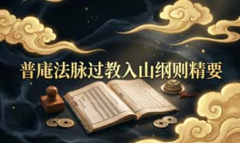 《普庵法脉过教入山纲则精要》14页.PDF电子版