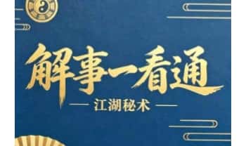 江湖秘术《解事一看通》319页.PDF电子版